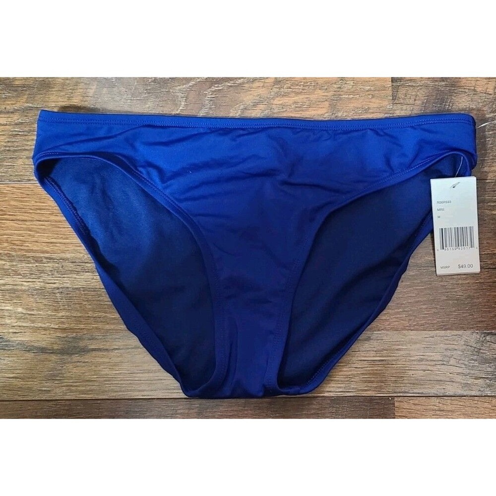 NWT Kenneth Cole Reaction M Hipster Bikini Swim Bottoms Marine Blue